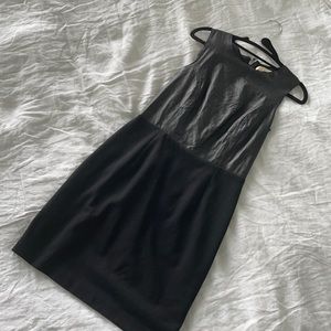 Micheal Kors real leather topped dress. Size 2